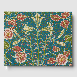 Walter Crane Antike Lilie und Rose Blumenmuster Gästebuch