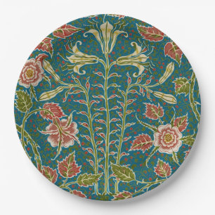 Walter Crane Antike Lily und Rose Blumenmuster Pappteller