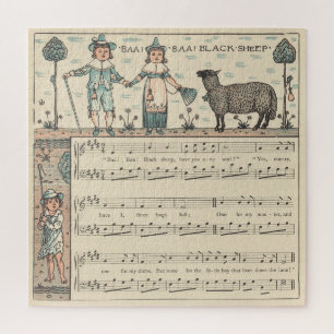 Walter Crane Baa Baa schwarzes Schaf Kinderreim Puzzle