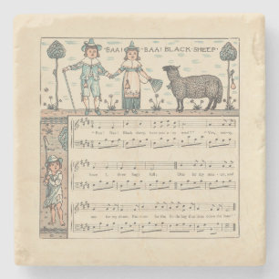 Walter Crane Baa Baa schwarzes Schaf Kinderreim Steinuntersetzer
