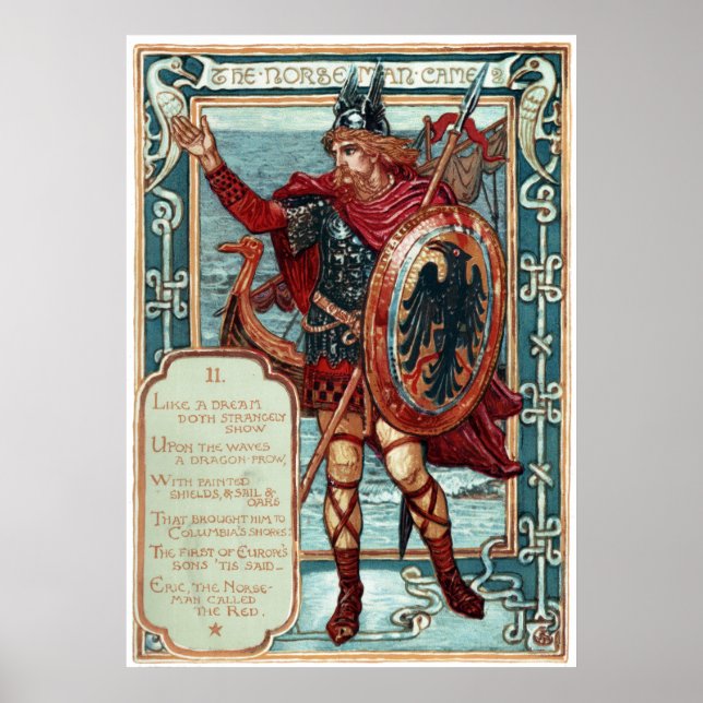 Walter Crane Columbia Courship The Norseman Poster (Vorne)