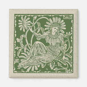 Walter Crane Daisy Tile Magnet