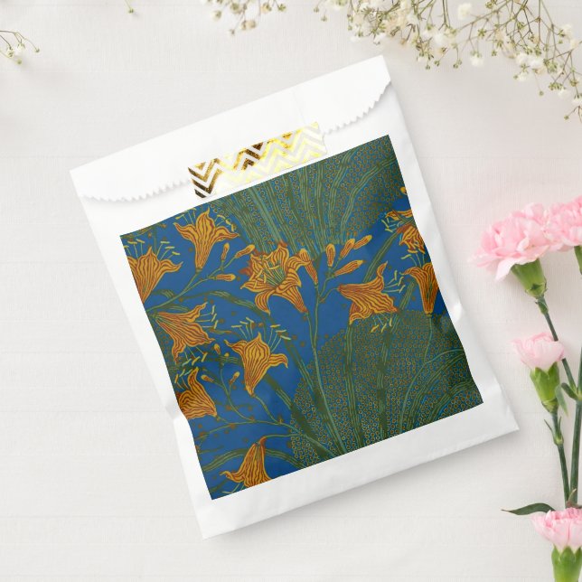Walter Crane Day Lily Floral Wallpaper Design Geschenktütchen (Versiegelt)