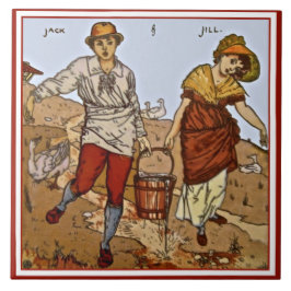 Walter Crane "Jack & Jill" c1890 Repro Tile Fliese