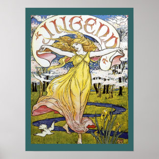 Walter Crane "Jugend" Jugendstil-Poster Poster