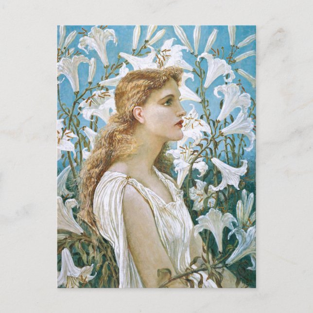 Walter Crane: Lilies Postkarte (Vorderseite)