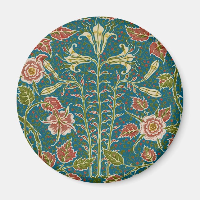 Walter Crane Lily and Rose Blume Design Magnet (Vorne)
