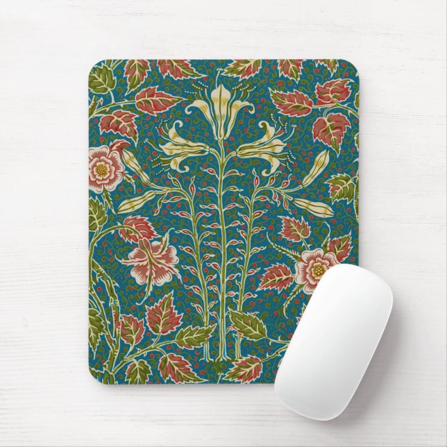 Walter Crane Lily and Rose Blume Design Mousepad (Mit Mouse)