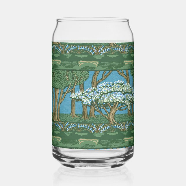 Walter Crane May Tree Wallpaper Green Blue Dosenglas (Vorderseite)