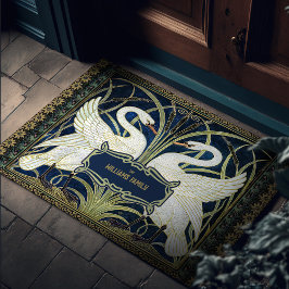 Walter Crane Rush Iris Vintage Jugendstil-Dekorati Fußmatte