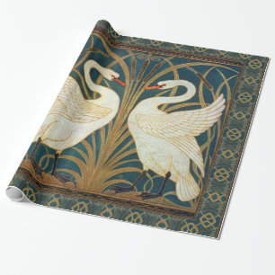 Walter Crane Schwan, Eilrush und Schwertlilie Art Geschenkpapier