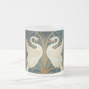 Walter Crane Schwan, Eilrush und Schwertlilie Art Mattglastasse