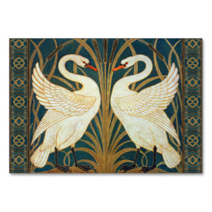 Walter Crane Schwan, Eilrush und Schwertlilie Art Tischnummer