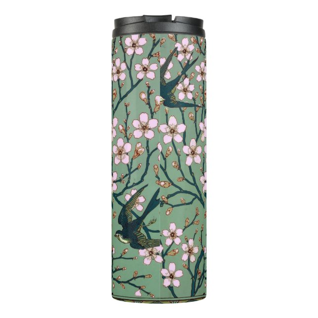 Walter Crane - Swallows and Almond Blossoms Mug Thermosbecher (Rückseite)