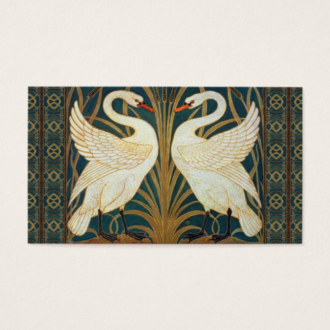 Walter Crane Swan, Rush and Iris Art Nouveau (Vorderseite)