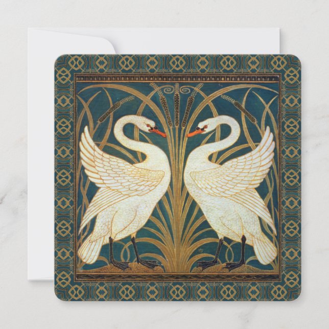 Walter Crane Swan, Rush and Iris Art Nouveau (Vorderseite)