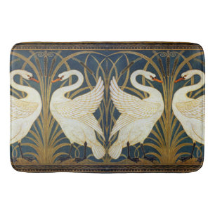 Walter Crane - Swan, Rush and Iris Art Nouveau Badematte