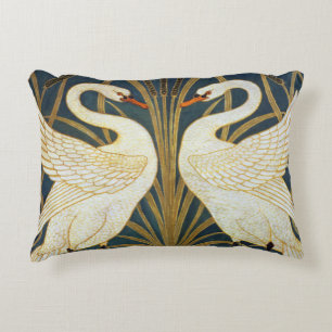 Walter Crane - Swan, Rush and Iris Art Nouveau Dekokissen