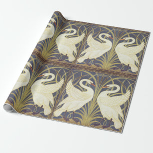 Walter Crane Swan, Rush and Iris Art Nouveau Geschenkpapier