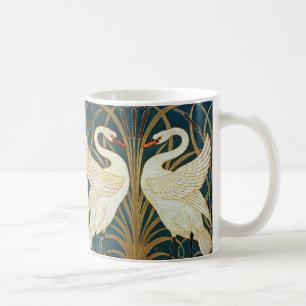 Walter Crane Swan, Rush and Iris Art Nouveau Kaffeetasse