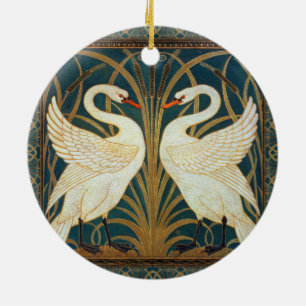 Walter Crane Swan, Rush and Iris Art Nouveau Keramikornament