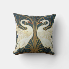 Walter Crane Swan, Rush and Iris Art Nouveau Kissen