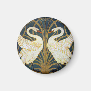 Walter Crane - Swan, Rush and Iris Art Nouveau Magnet