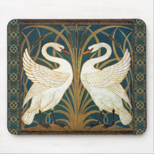Walter Crane Swan, Rush and Iris Art Nouveau Mousepad