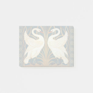 Walter Crane Swan, Rush and Iris Art Nouveau Post-it Klebezettel