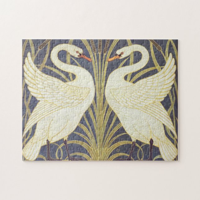 Walter Crane Swan, Rush and Iris Art Nouveau Puzzle (Horizontal)
