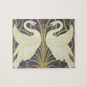 Walter Crane Swan, Rush and Iris Art Nouveau Puzzle