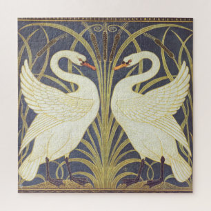 Walter Crane Swan, Rush and Iris Art Nouveau Puzzle