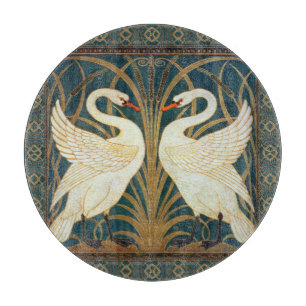Walter Crane Swan, Rush and Iris Art Nouveau Schneidebrett