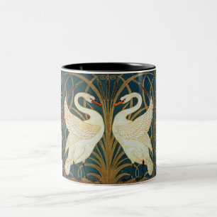 Walter Crane Swan, Rush and Iris Art Nouveau Zweifarbige Tasse