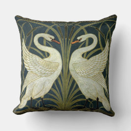 Walter Crane Swan & Rush and Iris Victorian  Kissen