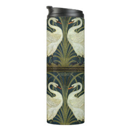 Walter Crane Swan & Rush und Iris viktorianisch  Thermosbecher