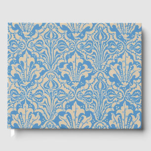 Walter Crane Vintage Blaue Samen- und Blumenkunst Gästebuch