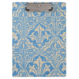 Walter Crane Vintage Blaue Samen- und Blumenkunst Klemmbrett