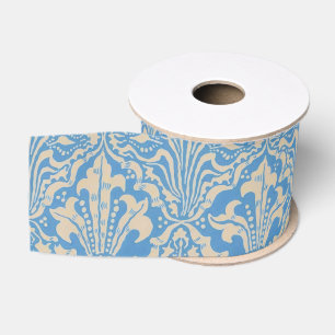 Walter Crane Vintage Blaue Samen- und Blumenkunst Ripsband