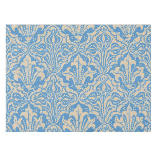 Walter Crane Vintage Blaue Samen- und Blumenkunst Tischdecke