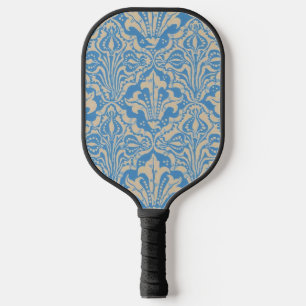Walter Crane Vintage Blue Samen- und Blumenkunst Pickleball Schläger