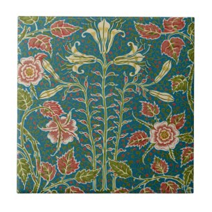 Walter Crane Vintage Lily und Rose Floral Fliese