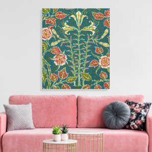 Walter Crane Vintage Lily und Rose Floral Leinwanddruck