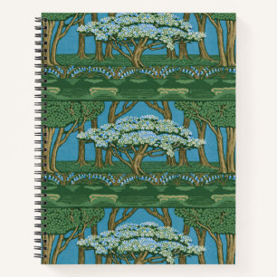 Walter Crane Vintage-May-Baum-Wald-Wallpaper Notizbuch