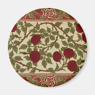 Walter Crane Vintage Rosamund Rote Rose Blumendeko Magnet