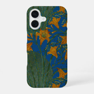 Walter Crane Vintage Taglilien Blumenmuster iPhone 16 Hülle
