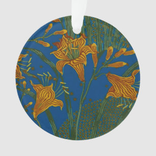 Walter Crane Vintage Taglilien Blumenmuster Ornament