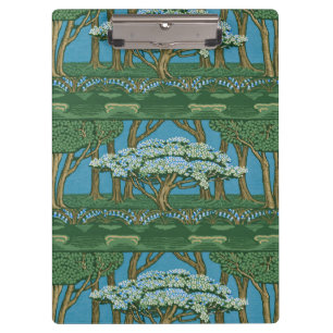 Walter Crane Vintage Wald Wallpaper mit May Tree M Klemmbrett