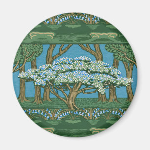Walter Crane Vintage Wald Wallpaper mit May Tree Magnet