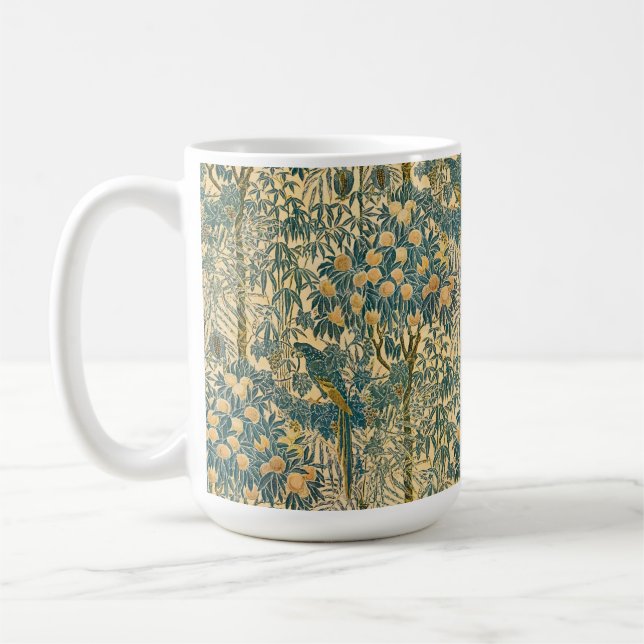 Walter Crane - Vintages Art Nouveau Macaw Muster Kaffeetasse (Links)